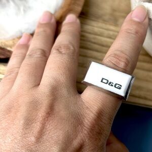 Vintage mid 2000 dolce and Gabbana Square chunky ring approximately size 12